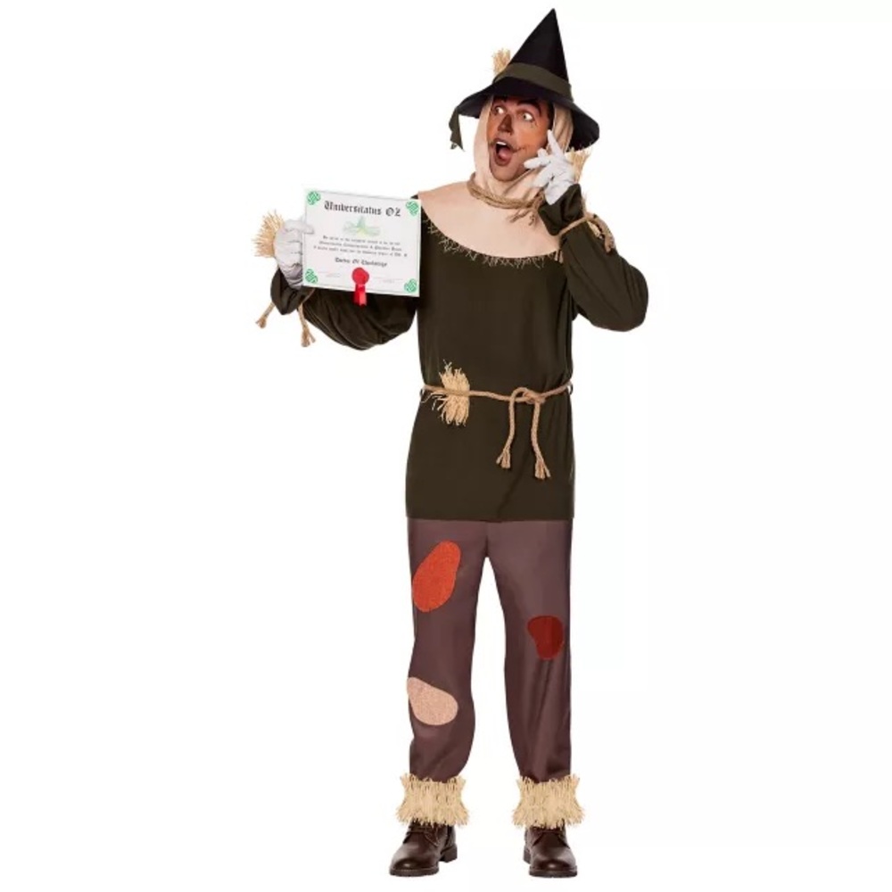 The Wizard of Oz Scarecrow Costume with Hat adult XL